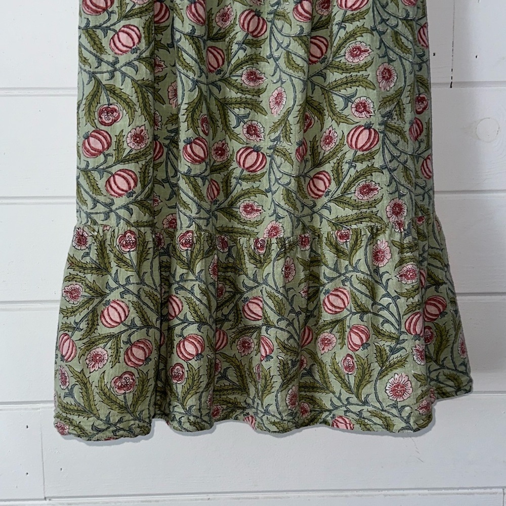 Anthropologie dRA Los Angeles Resa Moroccan Gauzy Cotton Ruffle Boho Midi Dress - Picture 5 of 12